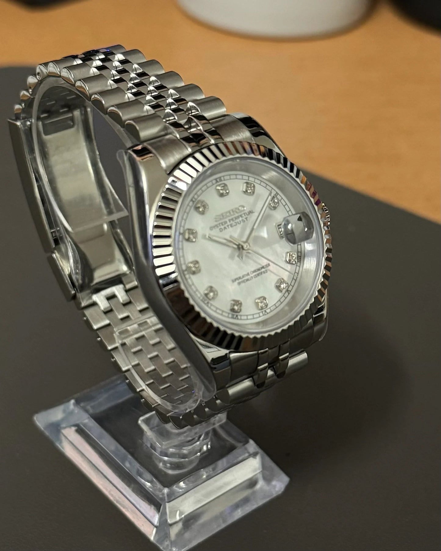 Seikmod Stainless Steel Fall NH35 I weißes Zifferblatt mit Jubilee-Armband