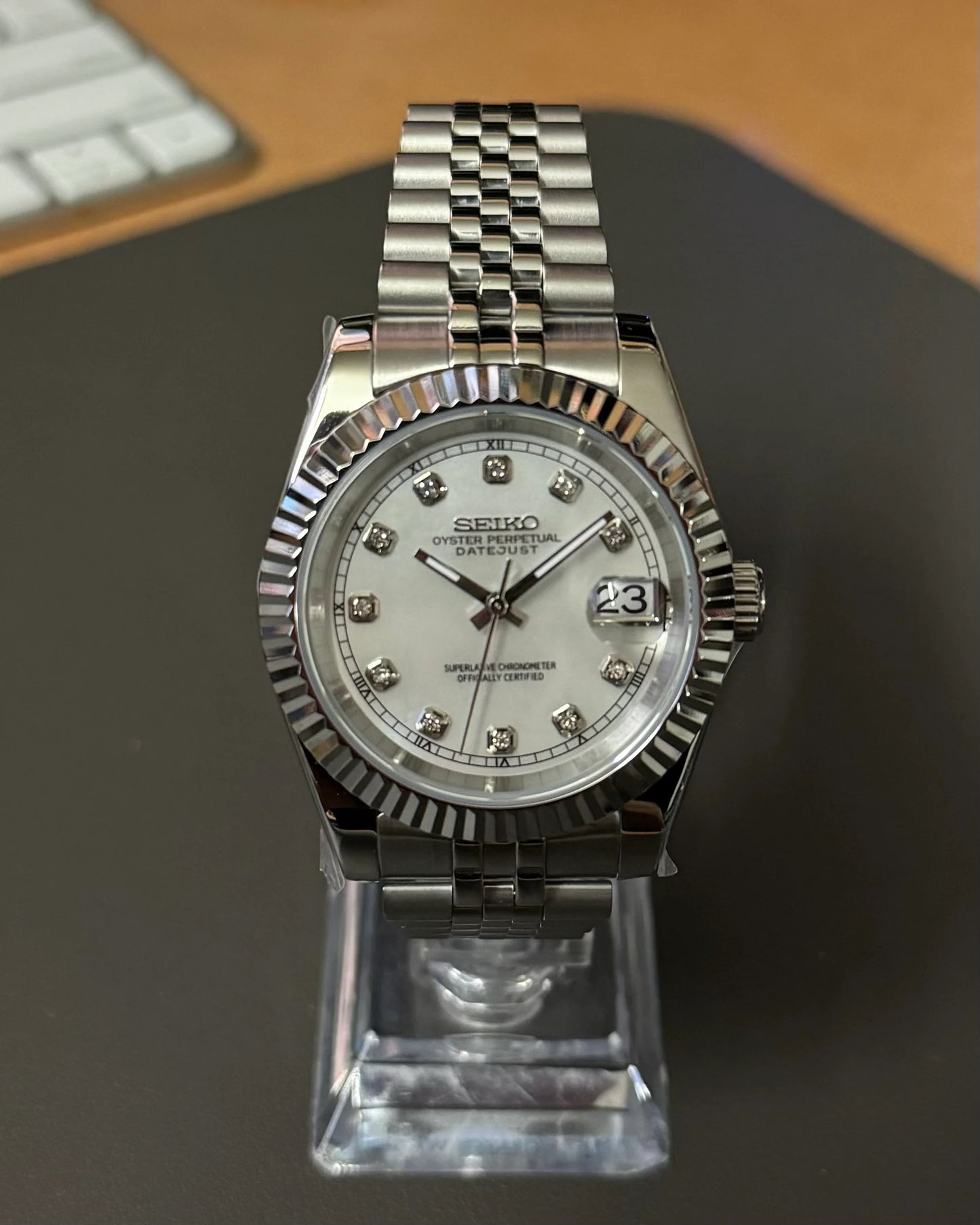 Seikmod Stainless Steel Fall NH35 I weißes Zifferblatt mit Jubilee-Armband