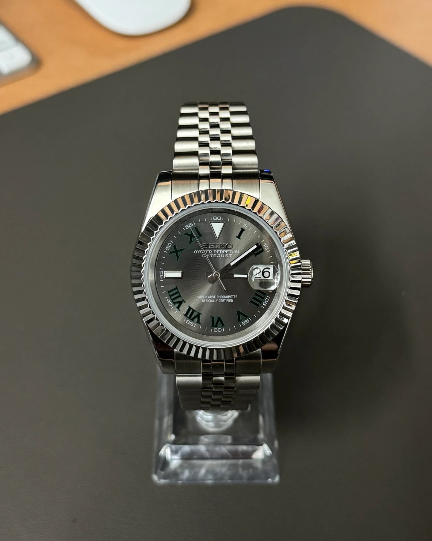 Seikmod Stainless Steel Wimbledon NH35 I graues Zifferblatt mit Jubilee-Armband