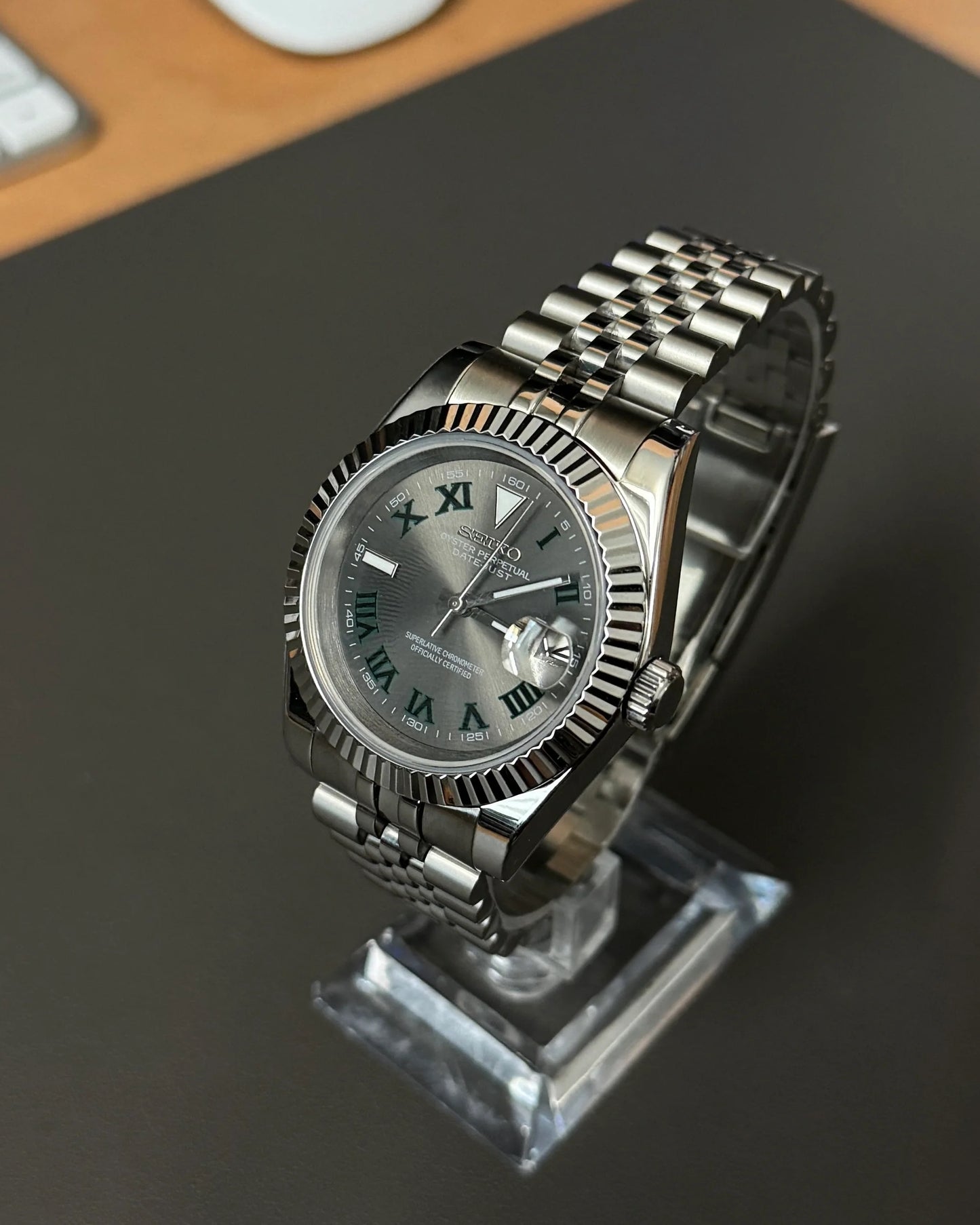 Seikmod Stainless Steel Wimbledon NH35 I graues Zifferblatt mit Jubilee-Armband