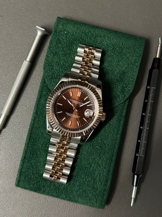 Seikmod Two Tone Chocolate NH35 I braunes Zifferblatt mit Jubilee-Armband