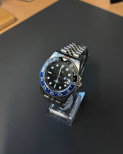 Seikmod GMT Batman NH34 I schwarzes Zifferblatt mit Jubilee-Armband