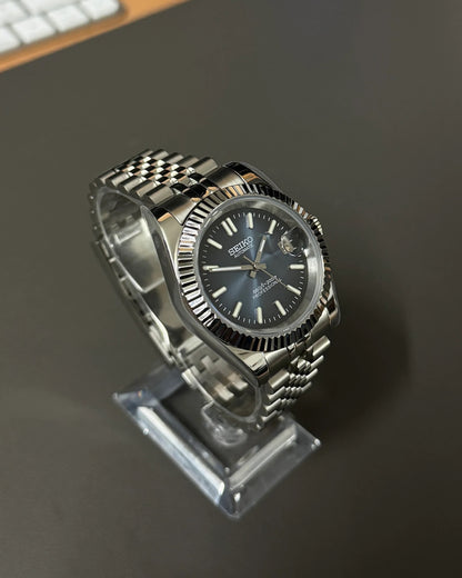 Seikmod Stainless Steel Navy NH35 I blaues Zifferblatt mit Jubilee-Armband