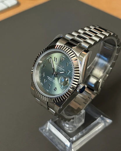 Seikmod Stainless Steel Jade NH35 I olivfarbenes Zifferblatt mit Jubilee-Armband