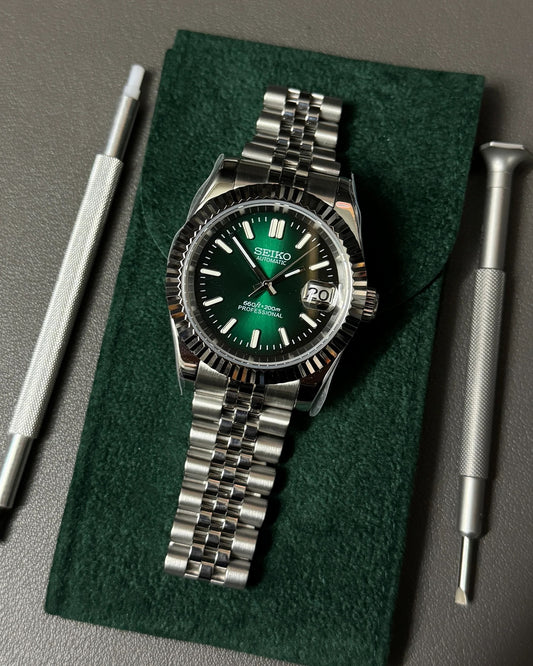 Seikmod Stainless Steel Forest NH35 I grünes Zifferblatt mit Jubilee-Armband