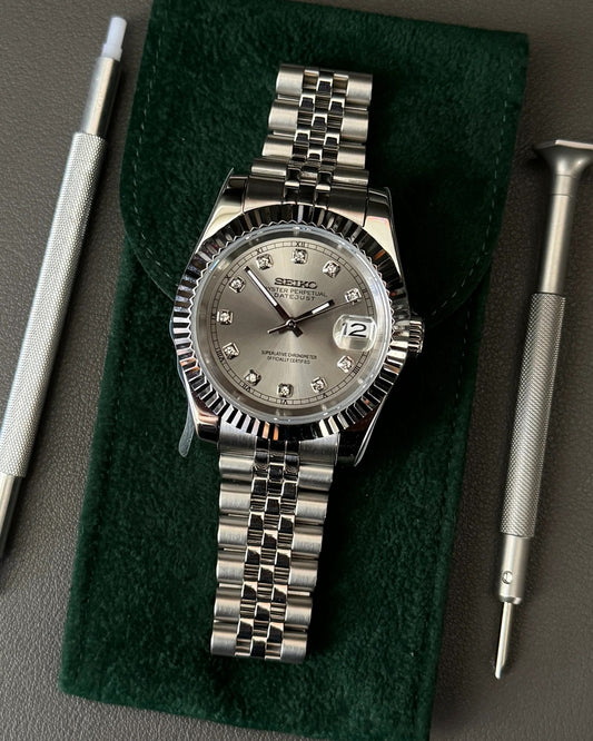 Seikmod Stainless Steel Smoke NH35 I graues Zifferblatt mit Jubilee-Armband