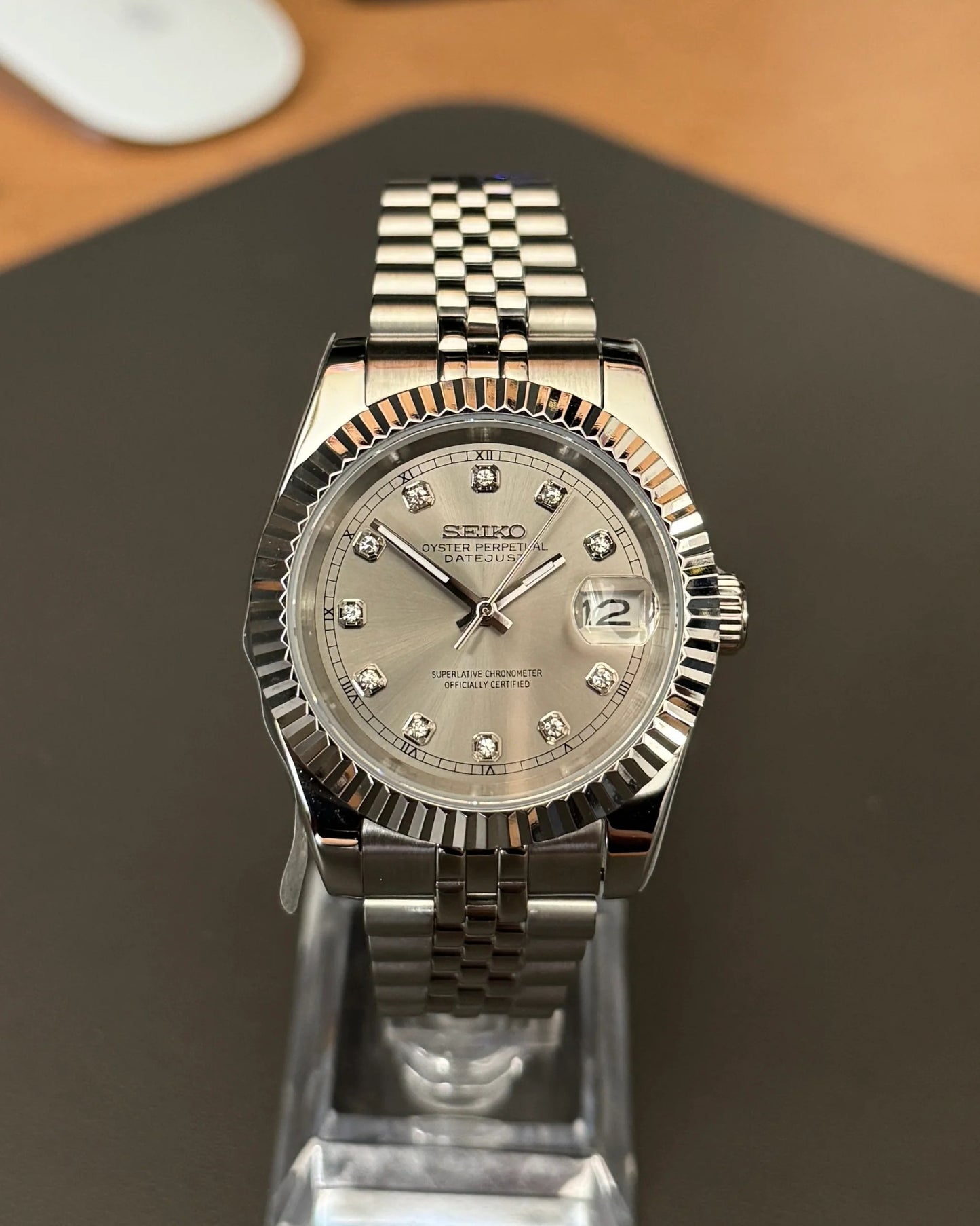 Seikmod Stainless Steel Smoke NH35 I graues Zifferblatt mit Jubilee-Armband
