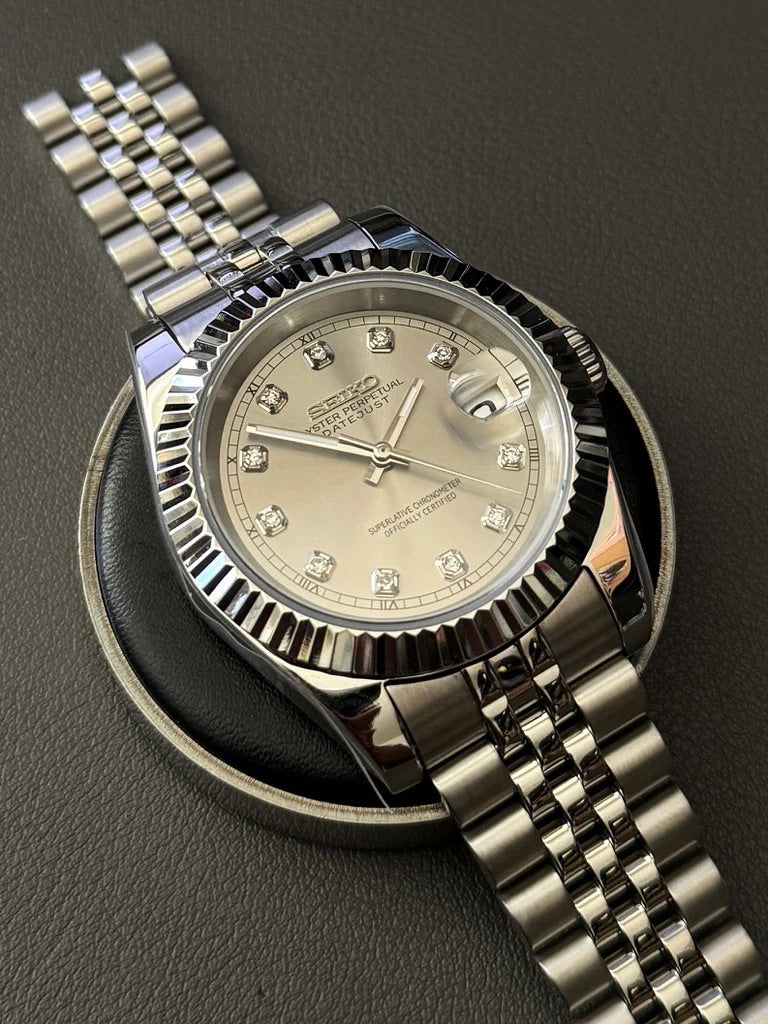 Seikmod Stainless Steel Smoke NH35 I graues Zifferblatt mit Jubilee-Armband