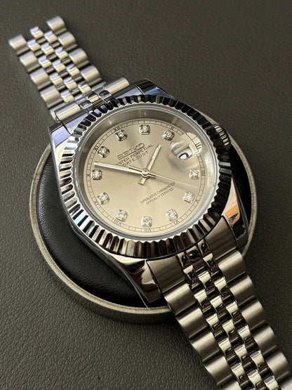 Seikmod Stainless Steel Smoke NH35 I graues Zifferblatt mit Jubilee-Armband