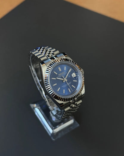 Seikmod Stainless Steel Cobalt NH35 I blaues Zifferblatt mit Jubilee-Armband