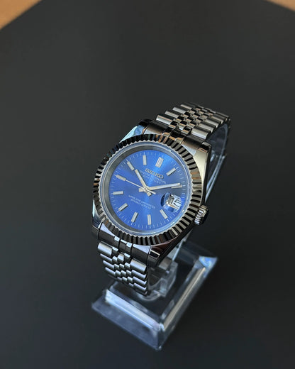 Seikmod Stainless Steel Cobalt NH35 I blaues Zifferblatt mit Jubilee-Armband