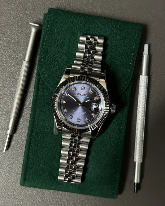Seikmod Stainless Steel Cerulean NH35 I blaues Zifferblatt mit Jubilee-Armband