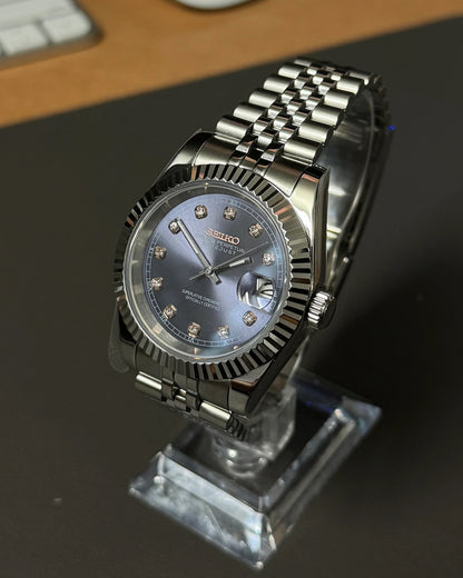 Seikmod Stainless Steel Cerulean NH35 I blaues Zifferblatt mit Jubilee-Armband