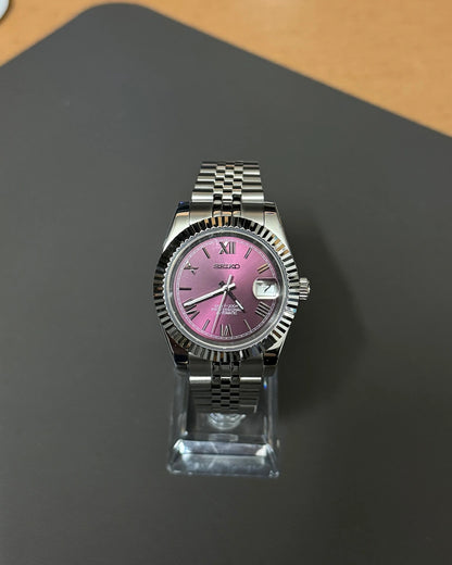 Seikmod Stainless Steel Sunbird NH35 I violettes Zifferblatt mit Jubilee-Armband