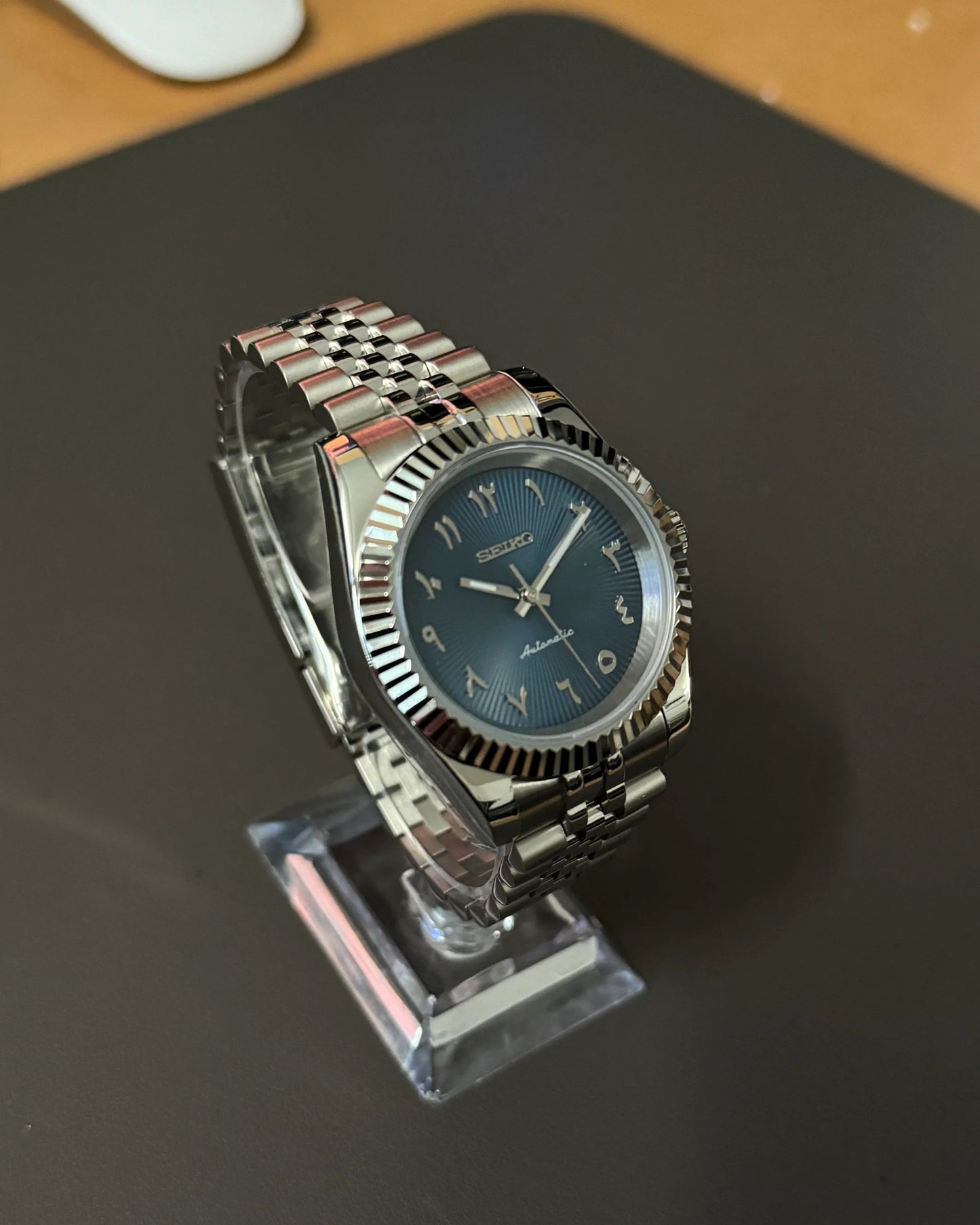 Seikmod Stainless Steel Capri NH35 I blaues Zifferblatt mit Jubilee-Armband