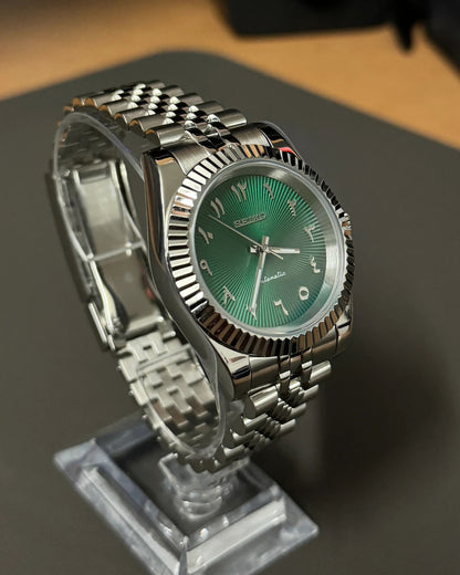Seikmod Stainless Steel Cactus NH35 I grünes Zifferblatt mit Jubilee-Armband