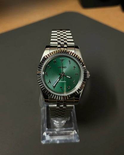 Seikmod Stainless Steel Cactus NH35 I grünes Zifferblatt mit Jubilee-Armband