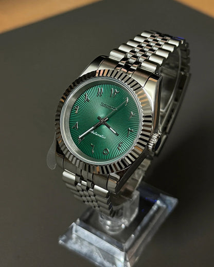Seikmod Stainless Steel Cactus NH35 I grünes Zifferblatt mit Jubilee-Armband