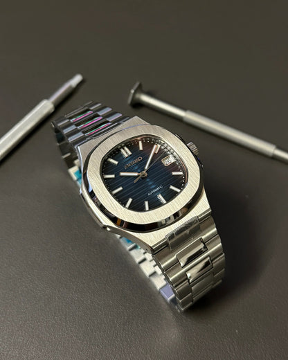 Seikmod Stainless Steel Azzure NH35 I blaues Zifferblatt mit Edelstahl-Armband