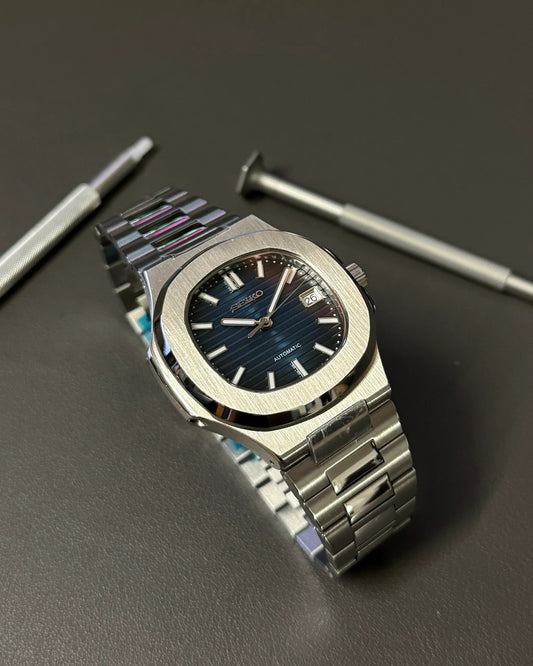 Seikmod Stainless Steel Azzure NH35 I blaues Zifferblatt mit Edelstahl-Armband