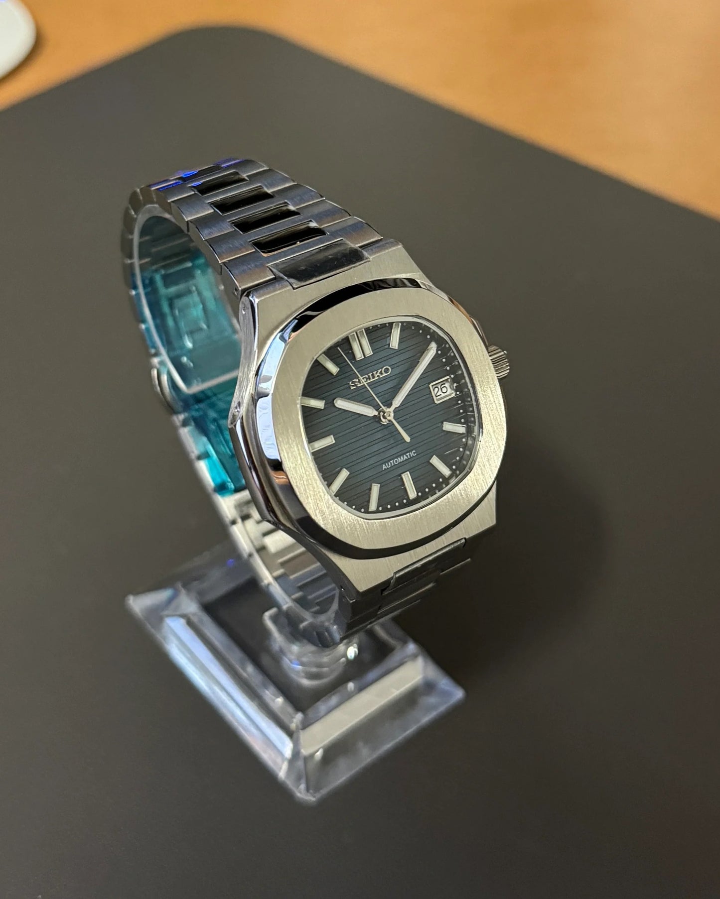 Seikmod Stainless Steel Azzure NH35 I blaues Zifferblatt mit Edelstahl-Armband