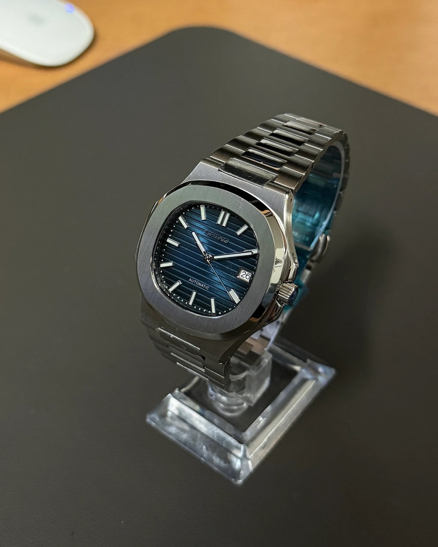 Seikmod Stainless Steel Azzure NH35 I blaues Zifferblatt mit Edelstahl-Armband