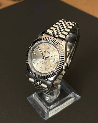Seikmod Stainless Steel Sand NH35 I beiges Zifferblatt mit Jubilee-Armband