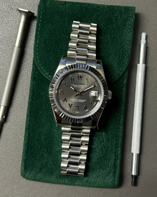 Seikmod Stainless Steel Drift NH35 I graues Zifferblatt mit Presidential-Armband