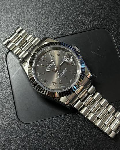 Seikmod Stainless Steel Drift NH35 I graues Zifferblatt mit Presidential-Armband