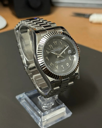 Seikmod Stainless Steel Drift NH35 I graues Zifferblatt mit Presidential-Armband