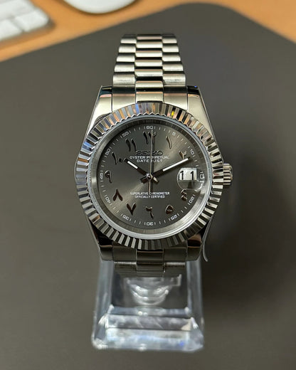 Seikmod Stainless Steel Drift NH35 I graues Zifferblatt mit Presidential-Armband