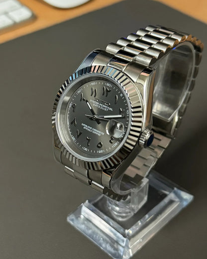 Seikmod Stainless Steel Drift NH35 I graues Zifferblatt mit Presidential-Armband
