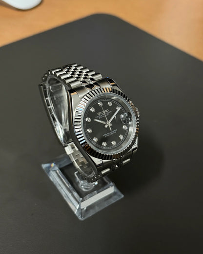 Seikmod Stainless Steel Void NH35 I schwarzes Zifferblatt mit Jubilee-Armband