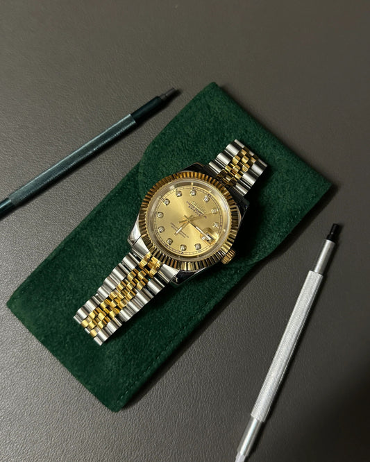 Seikmod Two Tone Solaris NH35 I gelbes Zifferblatt mit Jubilee-Armband