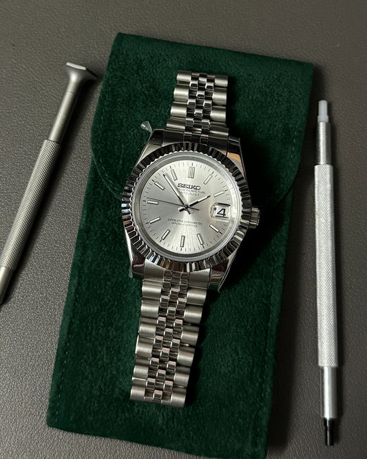 Seikmod Stainless Steel Ivory NH35 I weißes Zifferblatt mit Jubilee-Armband