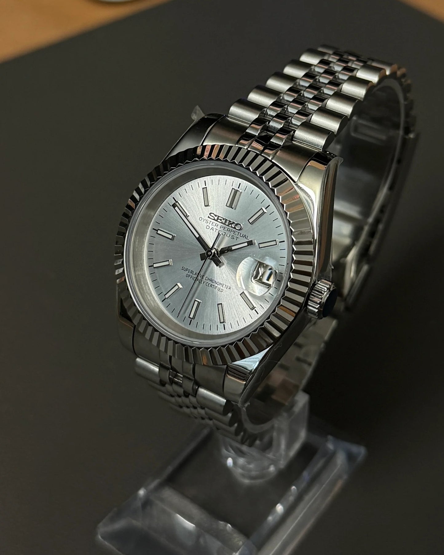 Seikmod Stainless Steel Ivory NH35 I weißes Zifferblatt mit Jubilee-Armband