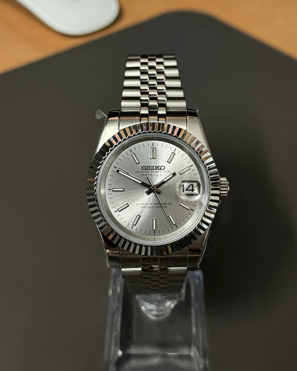 Seikmod Stainless Steel Ivory NH35 I weißes Zifferblatt mit Jubilee-Armband